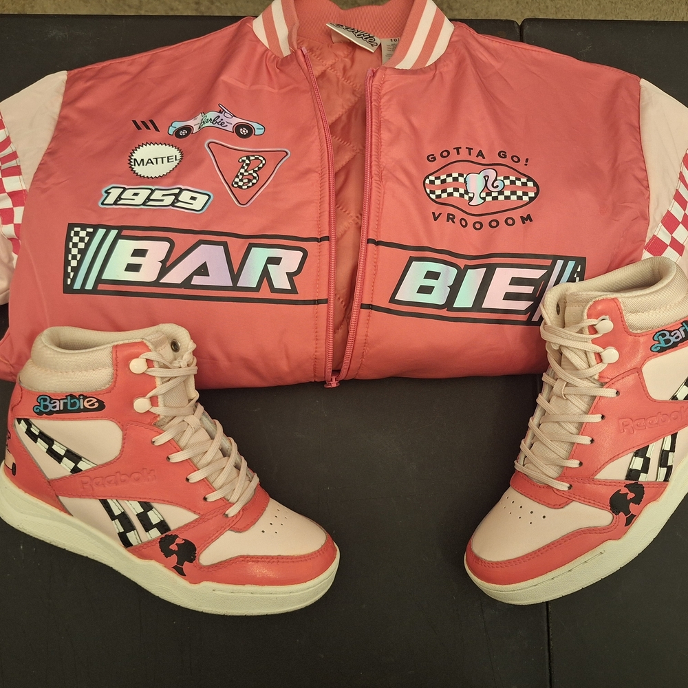 Barbie x Reebok Pink Jacket and Sneakers Set